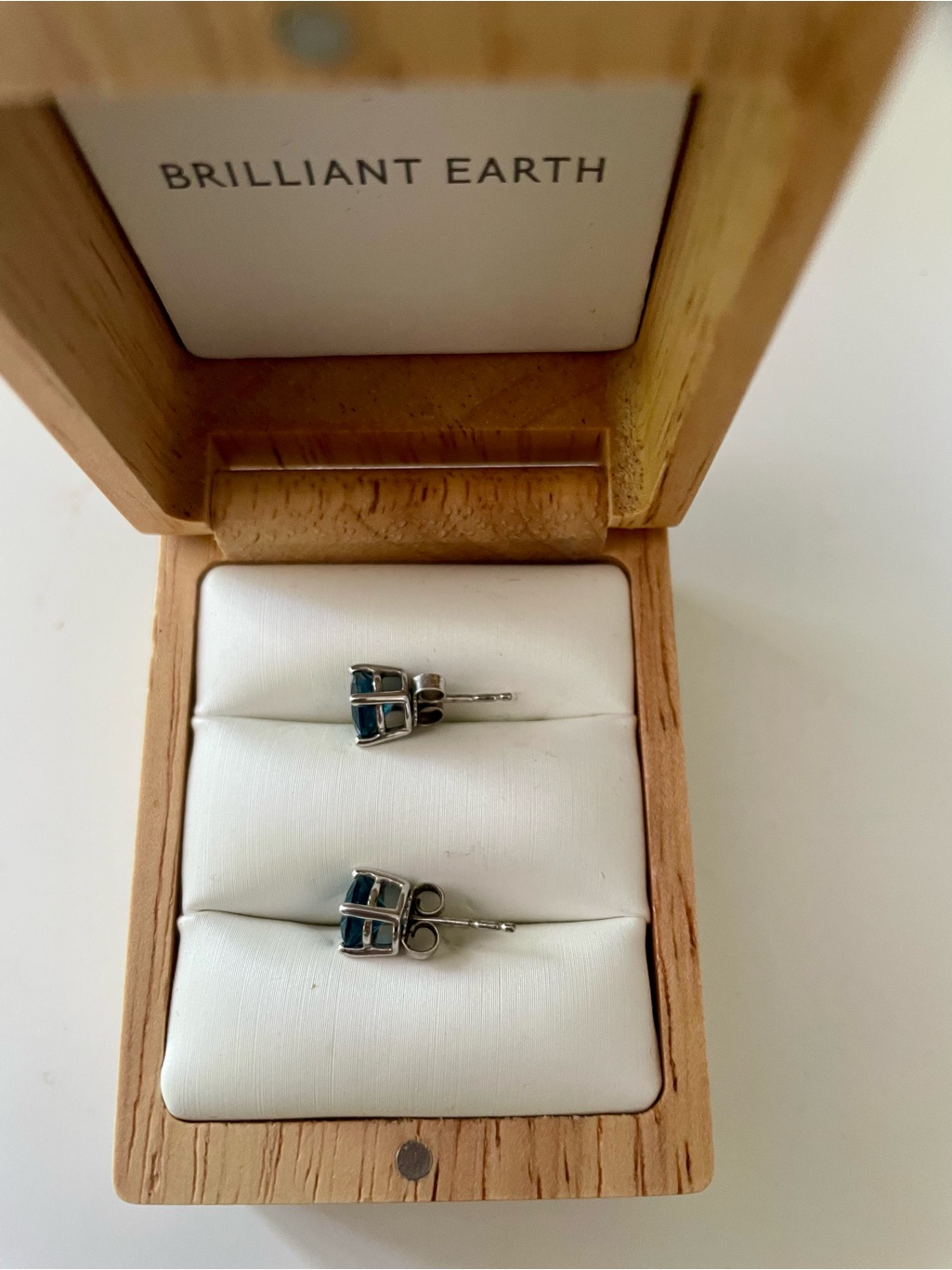 Brilliant Earth London Blue Topaz Stud Earrings In Sterling Silver — image 2 of 4